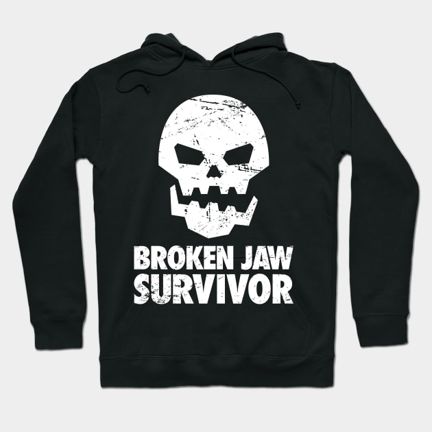 Funny Broken Jaw Get Well Soon Gift Hoodie by MeatMan